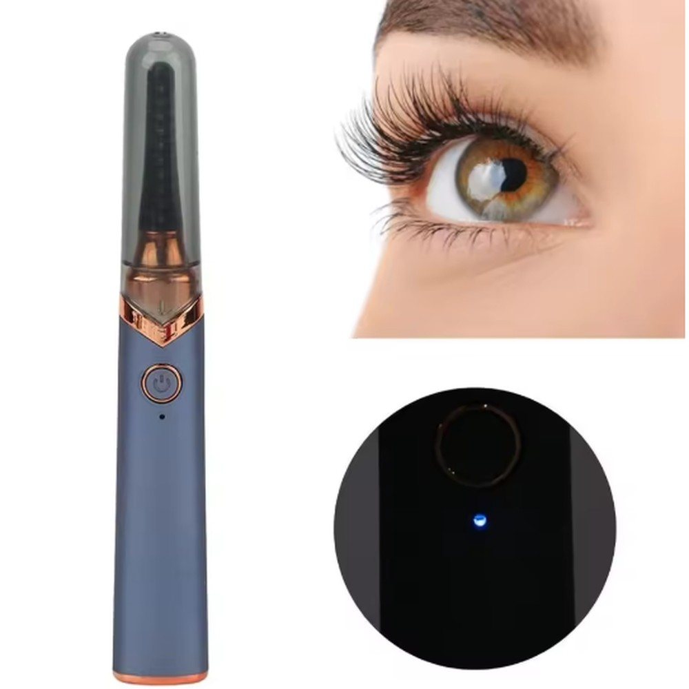 CurlMuse heated lash wand with its clear cap and indicator light